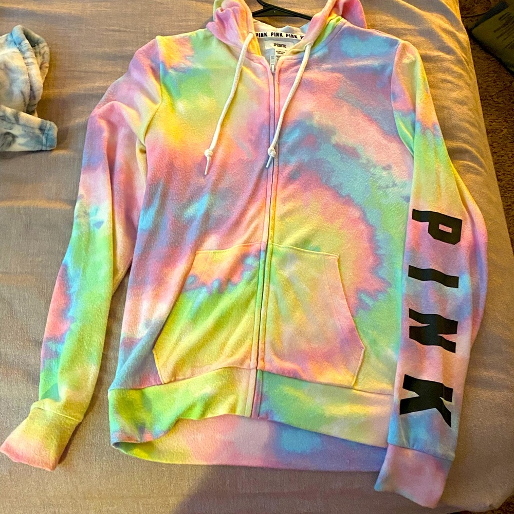 Women’s PINK hooded zip up jacket